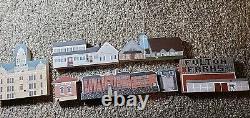 Lot of 7 Vintage Cat's Meow Wood Village Shelf Sitter OHIO, Misc