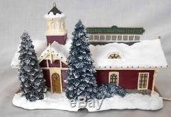 Lot of Thomas Kinkade Hawthorne VIllage Christmas Train Station & Other Items