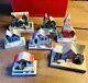Lot of Vintage Putz Christmas Houses Glitter lot of 7 Japan
