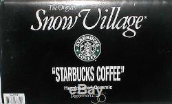 MIB Dept 56 Original Snow Village Starbucks Coffee Porcelain Building