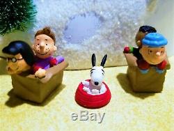 MINT RARE RETIRED, Dept 56, Peanuts Sledding Hill #59108, Animated Lighted