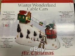 MR CHRISTMAS ANIMATED CABLE CARS With MUSIC FITS LEMAX DEPT 56 DEPARTMENT 56