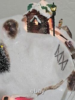 MR CHRISTMAS Winter Wonderland Musical Ski Jump Lights up Tested READ