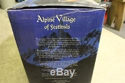Massive Set Alpine Village of Festivals New in Box 6 Houses & Many Figurines