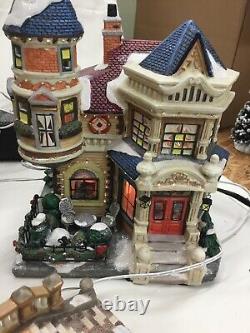 Members Mark Victorian Village Hand Painted Christmas Skating Awesome Holiday