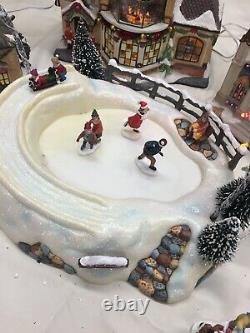 Members Mark Victorian Village Hand Painted Christmas Skating Awesome Holiday