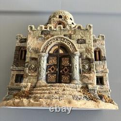 Mercasia Hand Painted Ceramic Mini Castle Balcony Figure Figurine Rare