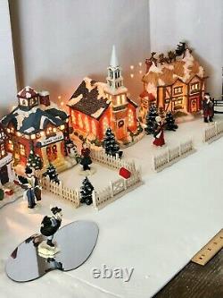 Mervyn's Village Square 18 Piece Starter Set +Cottage Inn & School House VTG 91