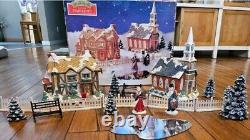 Mervyn's Village Square 18 Piece Starter Set +Cottage Inn & School House VTG 91