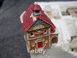 Mervyns 1993 Village Square 5 Piece Miniature House Set w Original Box Christmas