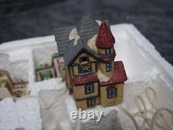Mervyns 1993 Village Square 5 Piece Miniature House Set w Original Box Christmas