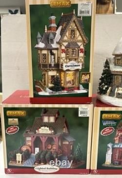 Michaels Christmas Villages Lot Of 5 Pre-owned
