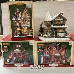 Michaels Christmas Villages Lot Of 5 Pre-owned