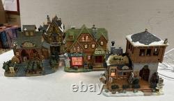 Michaels Christmas Villages Lot Of 5 Pre-owned