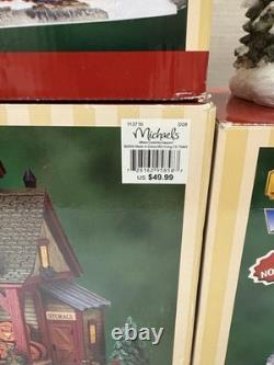 Michaels Christmas Villages Lot Of 5 Pre-owned