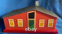 Mid Century Modern Putz House Light Up Halloween Mod Cool Cat at Home NEW