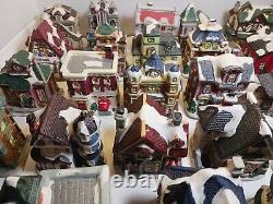 Miniature Houses Christmas Town Ceramic Buildings 27 Pc Lot