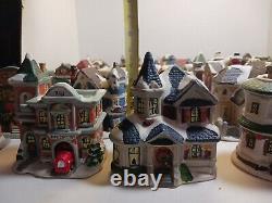 Miniature Houses Christmas Town Ceramic Buildings 27 Pc Lot