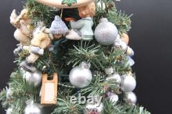 Miniature Lighted Hummel Christmas Tree Porcelain Holiday Décor