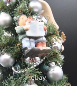 Miniature Lighted Hummel Christmas Tree Porcelain Holiday Décor