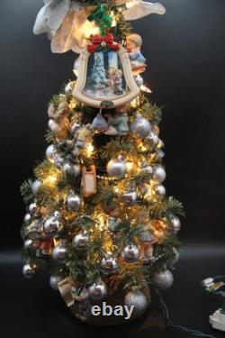 Miniature Lighted Hummel Christmas Tree Porcelain Holiday Décor