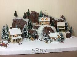 Mountain Winter Village Currier + Ives, Dept 56, Thomas Kinkade, WithMountain+Base