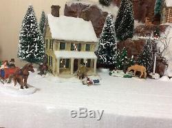 Mountain Winter Village Currier + Ives, Dept 56, Thomas Kinkade, WithMountain+Base