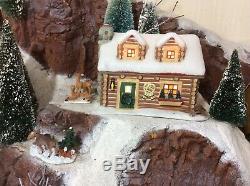 Mountain Winter Village Currier + Ives, Dept 56, Thomas Kinkade, WithMountain+Base