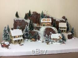 Mountain Winter Village Currier + Ives, Dept 56, Thomas Kinkade, WithMountain+Base