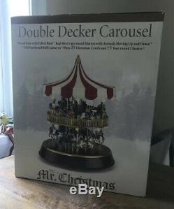 Mr Christmas Double Decker Carousel Animated, Lighted, Musical NEW IN BOX