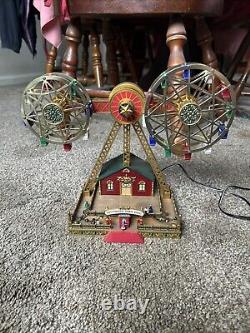 Mr. Christmas Double Ferris Wheel Christmas Village Carnival Ride Animated