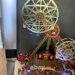 Mr. Christmas Double Ferris Wheel Christmas Village Carnival Ride Animated