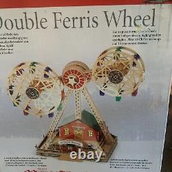 Mr. Christmas Double Ferris Wheel Christmas Village Carnival Ride Animated