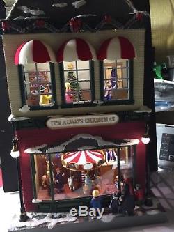 Mr. Christmas Gold Label Collection Animated Village Hyde Park Toy Store