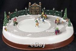 Mr Christmas Holiday In Motion Animated Victorian Musical Ice Skating SEE VIDEO