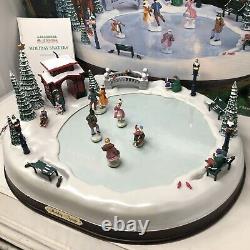 Mr Christmas Holiday Skaters Victorian Ice Rink Complete Works 25 Xmas Carols