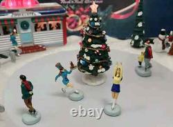 Mr. Christmas Rock N Roll Animated Musical Diner Skating Pond Complete & Works