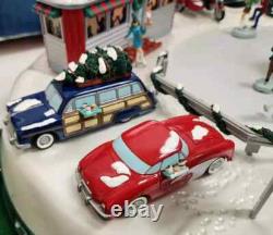 Mr. Christmas Rock N Roll Animated Musical Diner Skating Pond Complete & Works