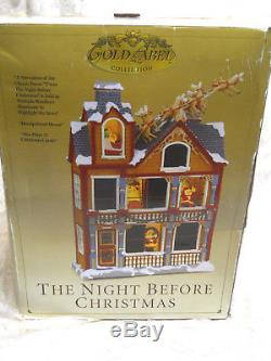 Mr Christmas The Night Before Christmas House-Windows Illuminate-Plays 15 Carols