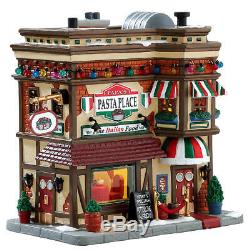 NEW 2018 Lemax Village Lighted Building Papa's Pasta Place XMAS Table Decor Gift