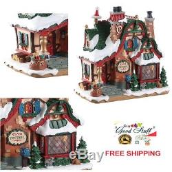 NEW 2018 Lemax Village Lighted Building The Claus Cottage Christmas Table Decor
