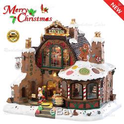 NEW Christmas Village Building Mrs. Claus Kitchen with 4.5V Adaptor Animated Set