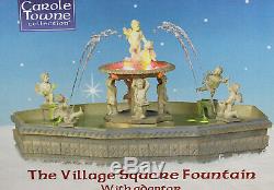 NEW Lemax Village Square Fountain Angel Cherubs Christmas Village Water Lighted