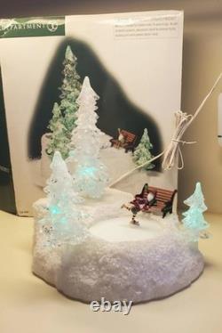 NEW MOTOR UPGRADED Dept 56 Ice & Snow Skating Pond RARE! NORTH POLE VILLAGE