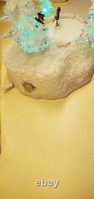 NEW MOTOR UPGRADED Dept 56 Ice & Snow Skating Pond RARE! NORTH POLE VILLAGE