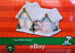 NEW RARE, Dept 56, Peanuts Village Van Pelt House 4021699, Retired, Snoopy