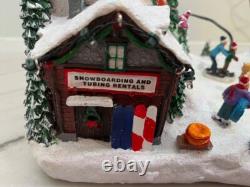 NEW St Nicholas Square Village Ski Blaster Hill Chair Lift Motion Music Lights