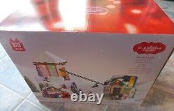 NEW St Nicholas Square Village Ski Blaster Hill Chair Lift Motion Music Lights