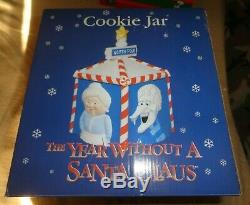 NIB New Year Without A Santa Claus Heat Snow Miser Mrs Santa Claus Cookie Jar