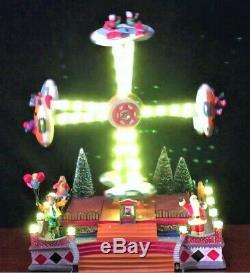 New Animated, Lights & Sound Christmas Carnival Circus Double Flying Planes Ride